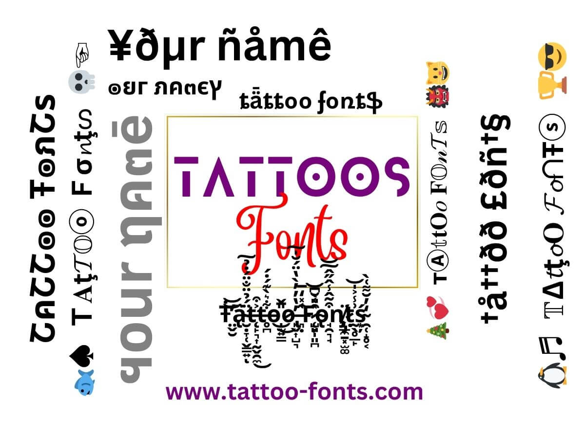 ♛ Different Fonts For Tattoos Generator 🎯 (𝒞💗𝓅𝓎 & 𝒫𝒶𝓈𝓉𝑒✌)